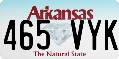 AR license plate 465VYK