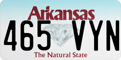 AR license plate 465VYN