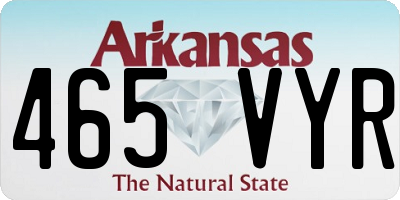 AR license plate 465VYR