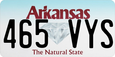AR license plate 465VYS
