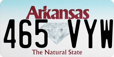 AR license plate 465VYW