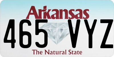 AR license plate 465VYZ