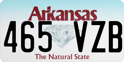 AR license plate 465VZB