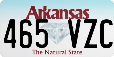 AR license plate 465VZC