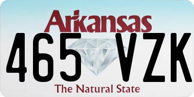 AR license plate 465VZK