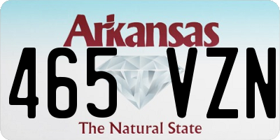 AR license plate 465VZN