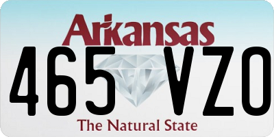 AR license plate 465VZO