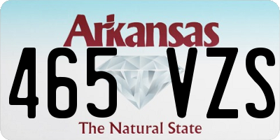 AR license plate 465VZS