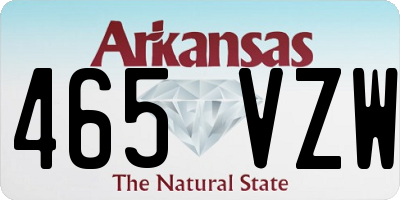 AR license plate 465VZW