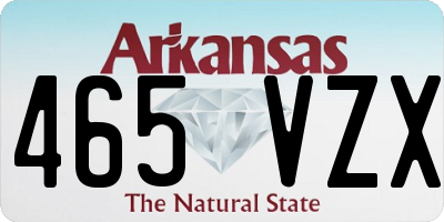 AR license plate 465VZX