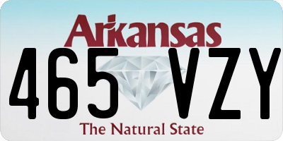 AR license plate 465VZY