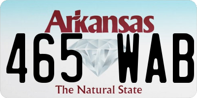 AR license plate 465WAB