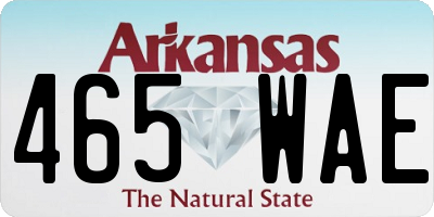 AR license plate 465WAE