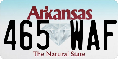 AR license plate 465WAF