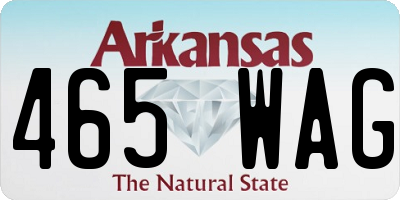 AR license plate 465WAG