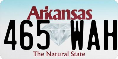 AR license plate 465WAH