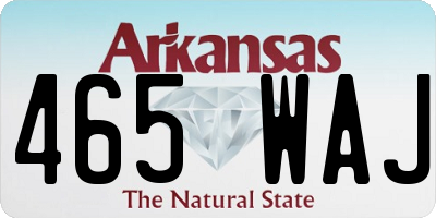 AR license plate 465WAJ