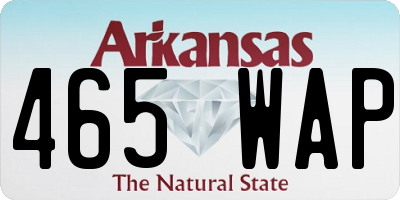 AR license plate 465WAP