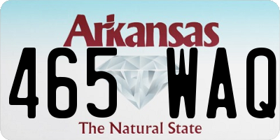 AR license plate 465WAQ