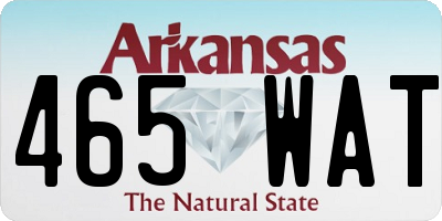 AR license plate 465WAT