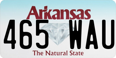 AR license plate 465WAU