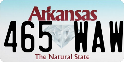 AR license plate 465WAW