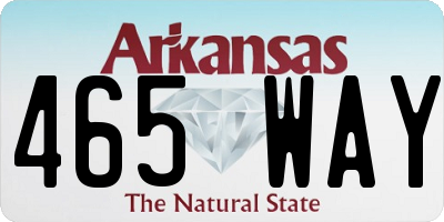 AR license plate 465WAY