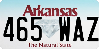 AR license plate 465WAZ