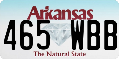 AR license plate 465WBB