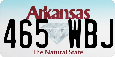 AR license plate 465WBJ