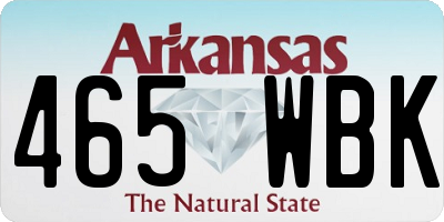 AR license plate 465WBK