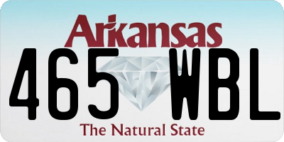 AR license plate 465WBL