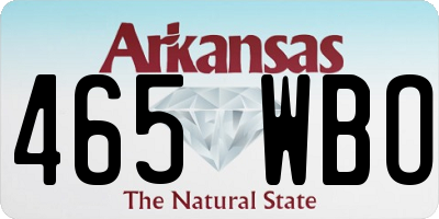 AR license plate 465WBO