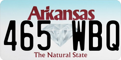 AR license plate 465WBQ