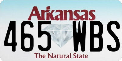 AR license plate 465WBS
