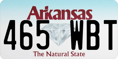 AR license plate 465WBT