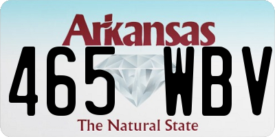 AR license plate 465WBV