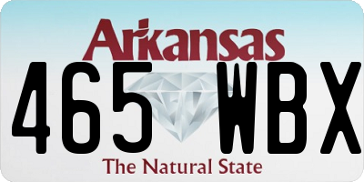 AR license plate 465WBX