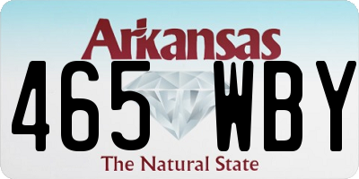 AR license plate 465WBY