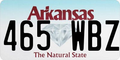 AR license plate 465WBZ