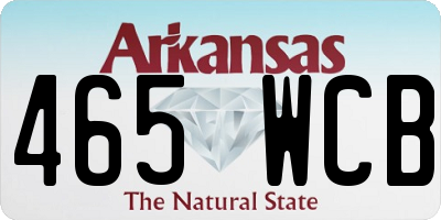 AR license plate 465WCB