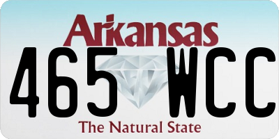 AR license plate 465WCC