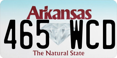 AR license plate 465WCD