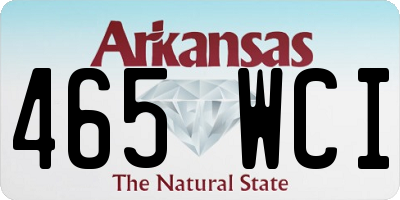 AR license plate 465WCI