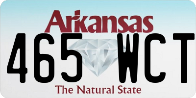 AR license plate 465WCT