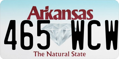 AR license plate 465WCW