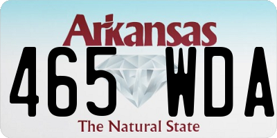 AR license plate 465WDA