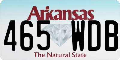 AR license plate 465WDB