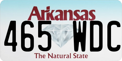 AR license plate 465WDC