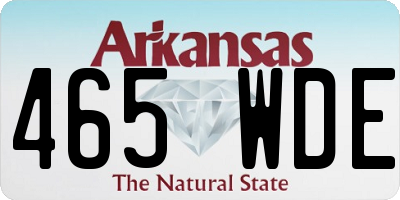 AR license plate 465WDE